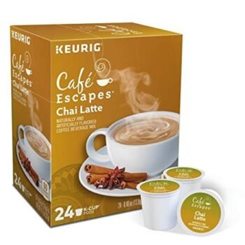 Café Escapes Chai Latte, Single-Serve Keurig K-Cup Pods, 12 Count (Pack of 6)